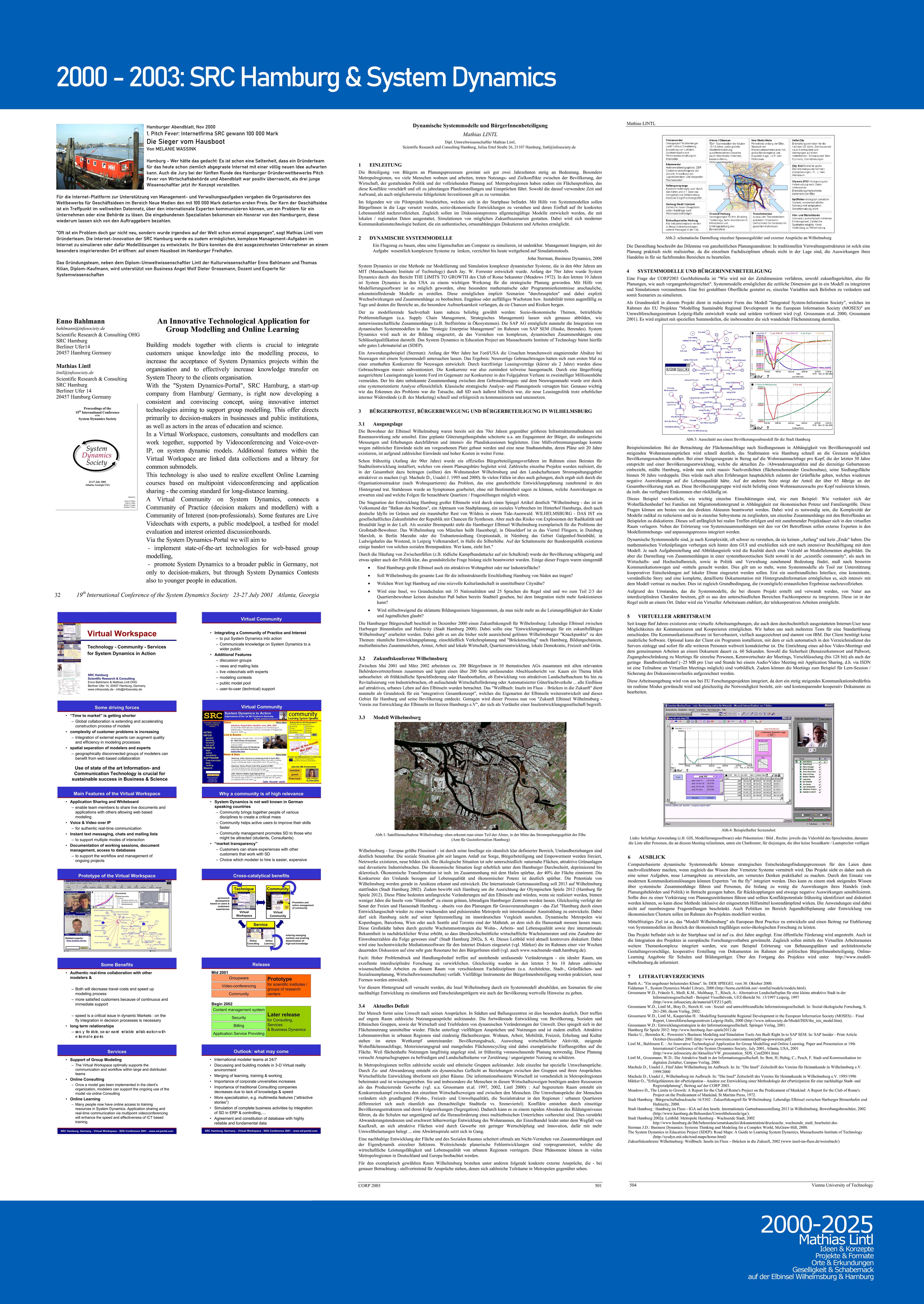 2000_2025 Mathias Lintl. Das Mittelwerk. 2000 : Scientific Research & Consulting SRC Hamburg & System Dynamics. Ankommen & Loslegen.