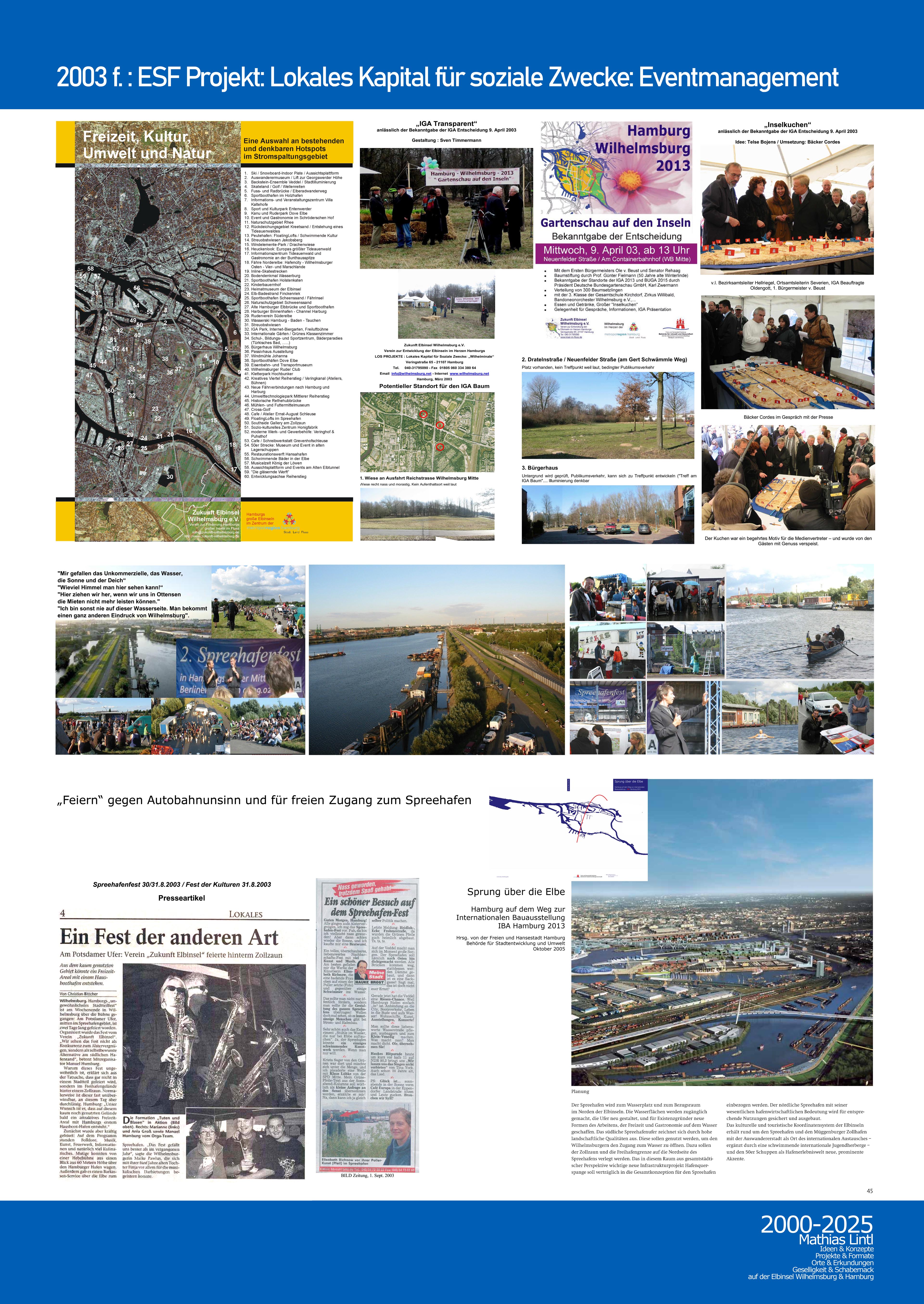 2000_2025 Mathias Lintl. Das Mittelwerk. 2003 : ESF Projekt. Lokales Kapital für Soziale Zwecke. Eventmanagement