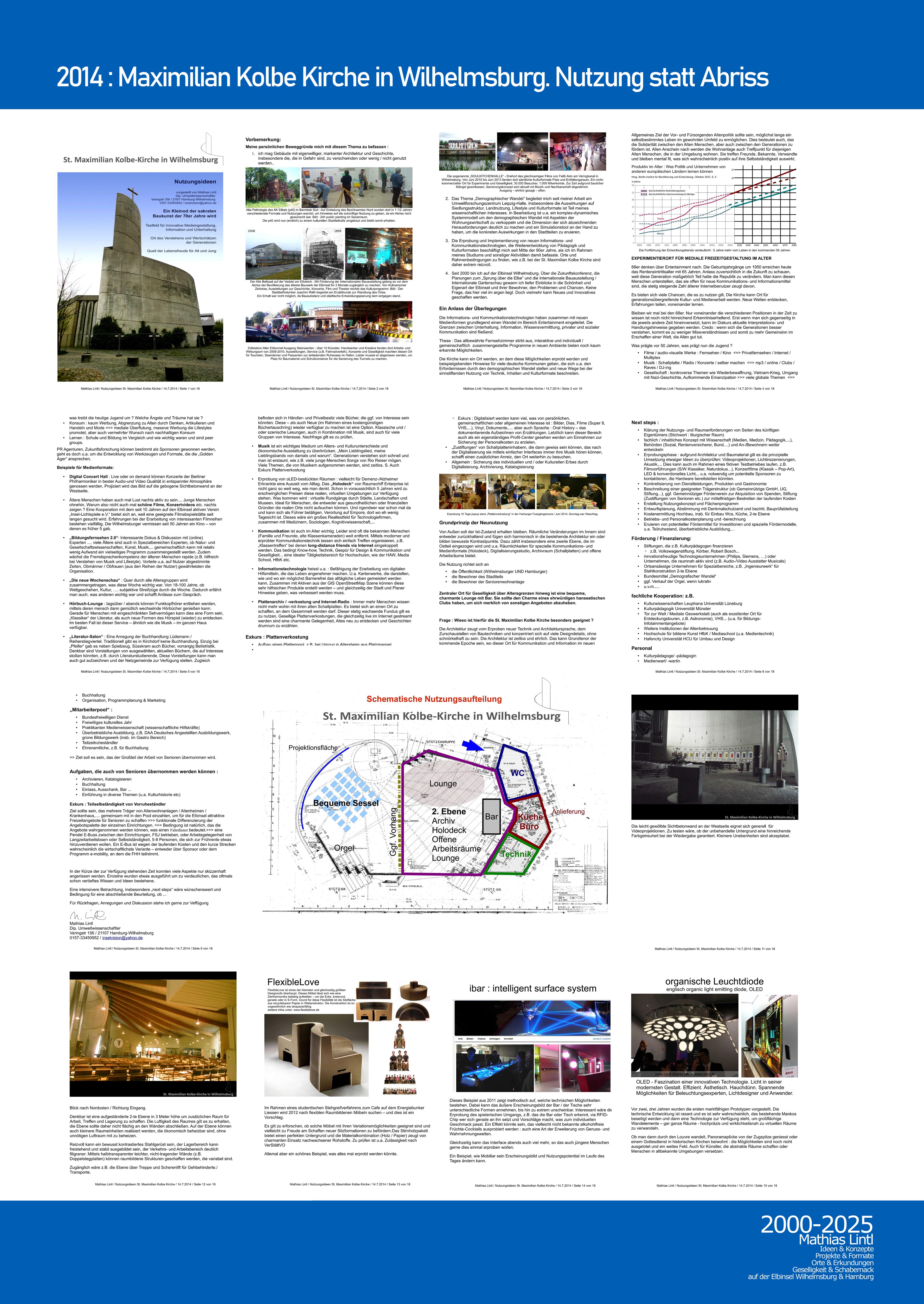 2000_2025 Mathias Lintl. Das Mittelwerk. 2014 : Maximilian Kolbe Kirche. Nutzungsideen statt Abriss.