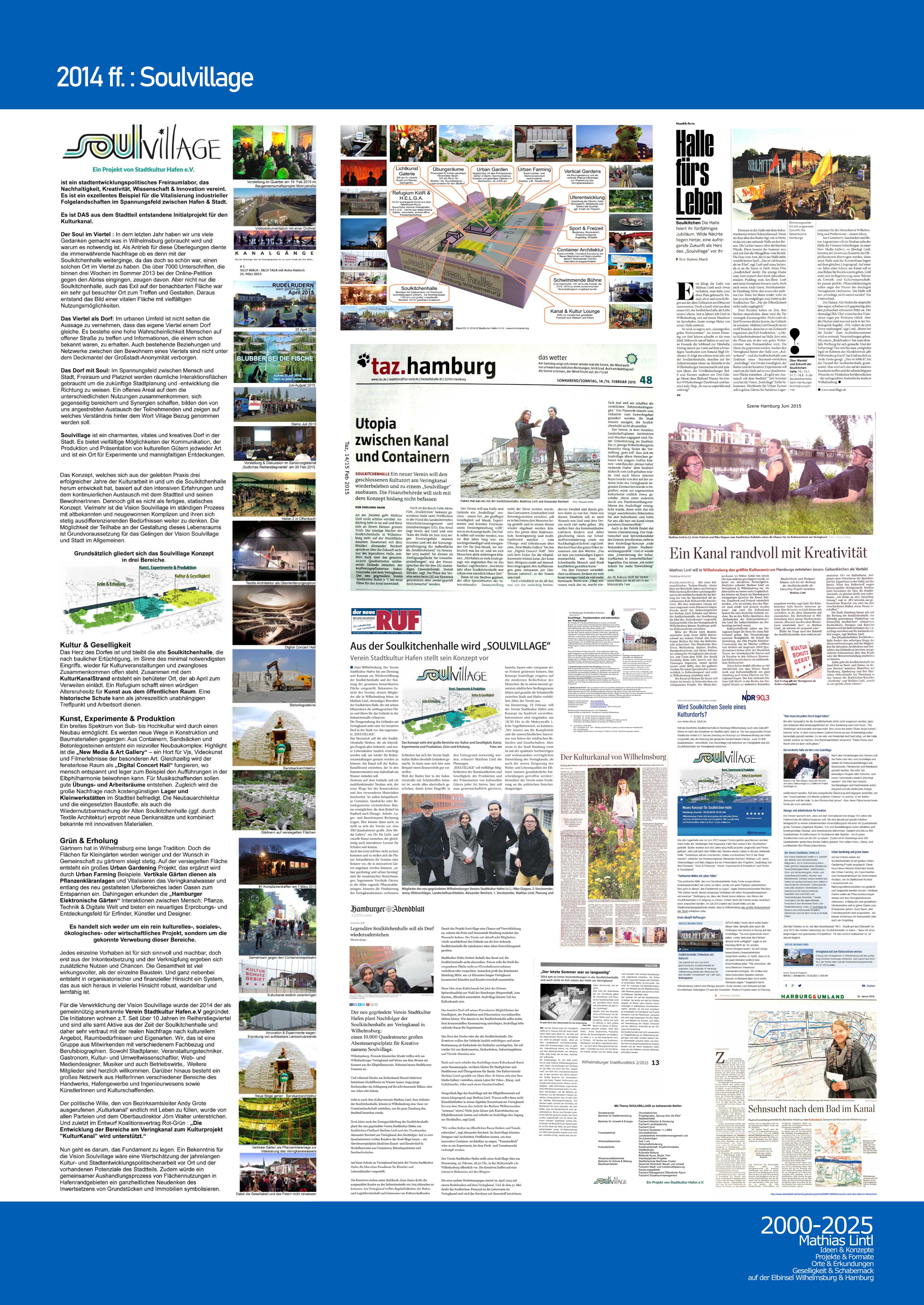 2000_2025 Mathias Lintl. Das Mittelwerk. 2014 : Soulvillage. Ein stadtentwicklungspolitisches Freiraumlabor am Kulturkanal.