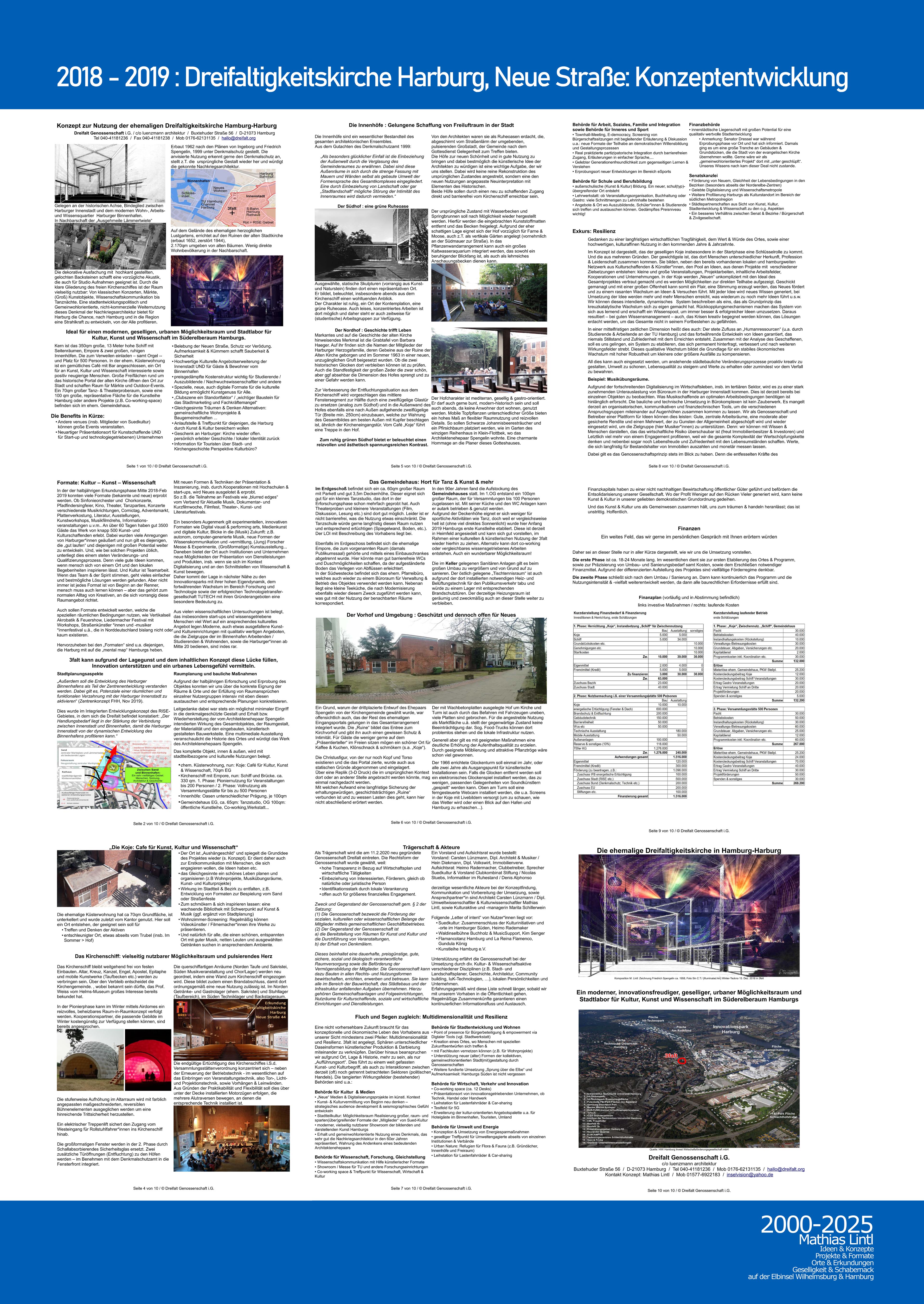 2000_2025 Mathias Lintl. Das Mittelwerk. 2018 : Dreifaltigkeitskirche Harburg. 3falt Konzeptentwicklung.