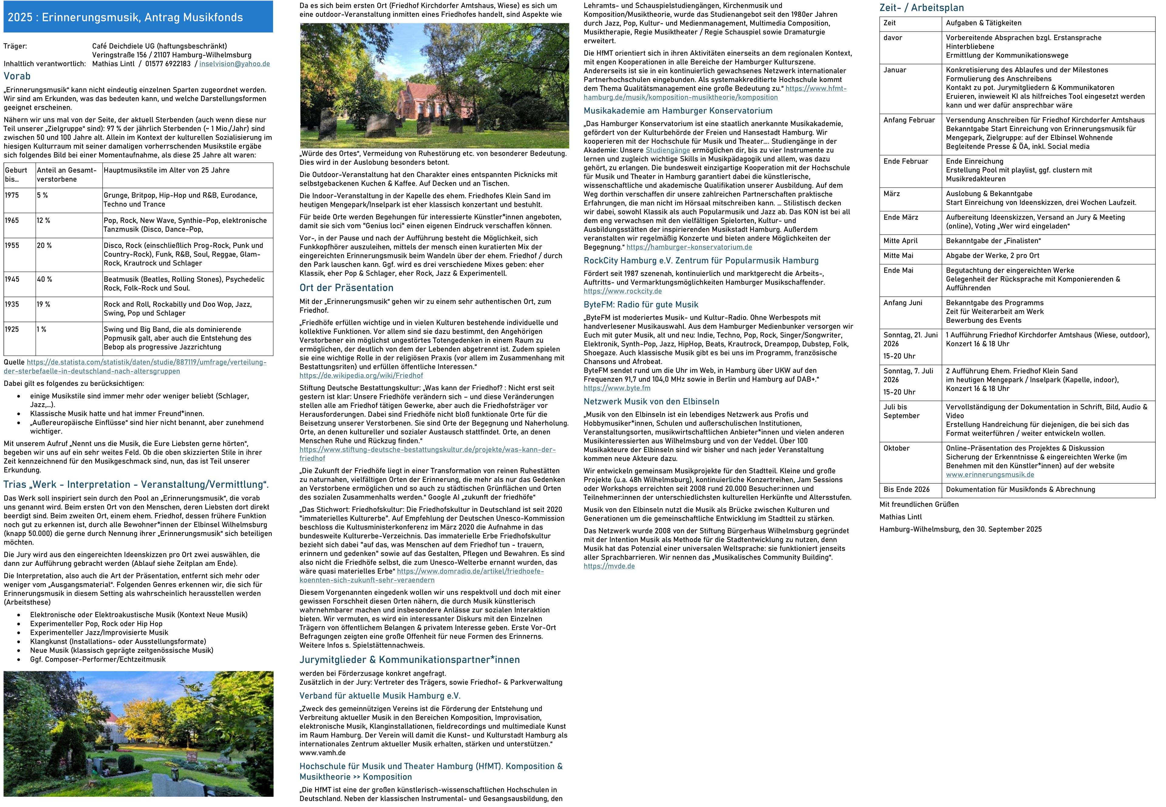 2000_2025 Mathias Lintl. Das Mittelwerk. 2025 : Erinnerungsmusik. Antrag an den Musikfonds.